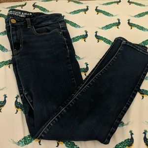 AE darkwash jeggings